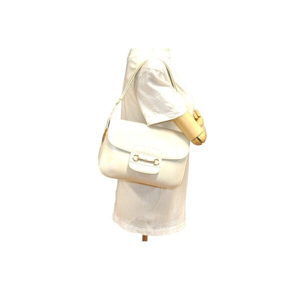 Gucci Ivory Leather 1955 Horse-bit Shoulder Bag with Two-tone Hardware - Picture 4 of 16